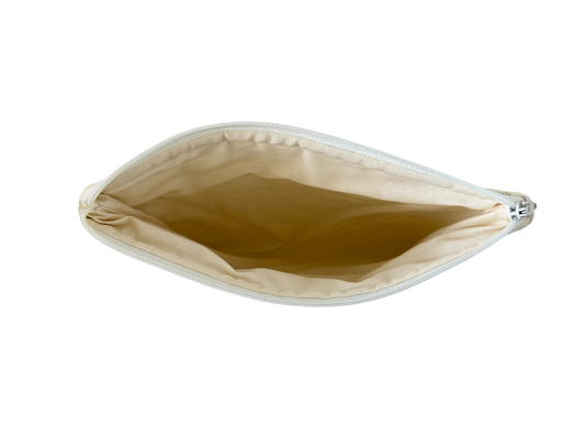 handmade cotton zipper pouch yellow flower