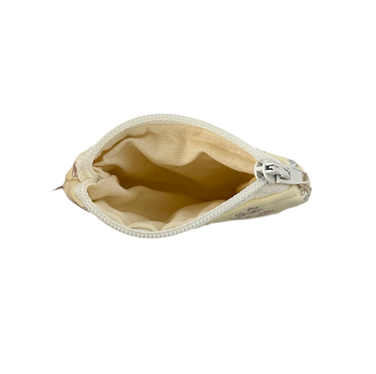 handmade cotton AirPod pouch yellow flower