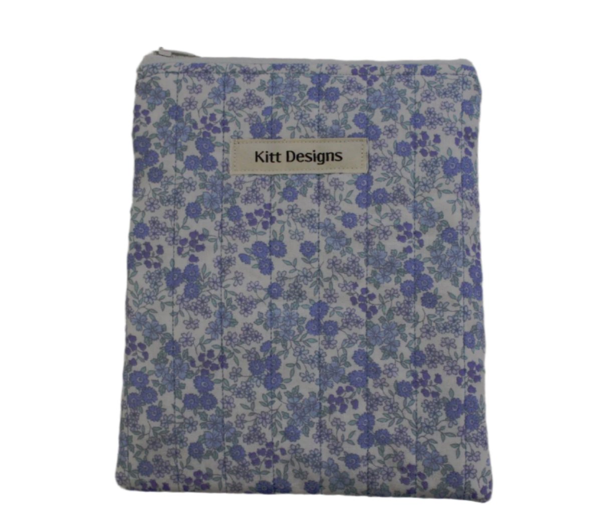 handmade cotton kindle pouch blue flower