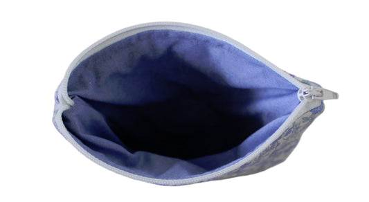 handmade cotton kindle pouch blue flower