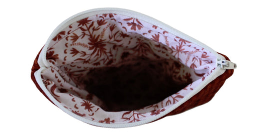 handmade cotton kindle pouch brown gingham