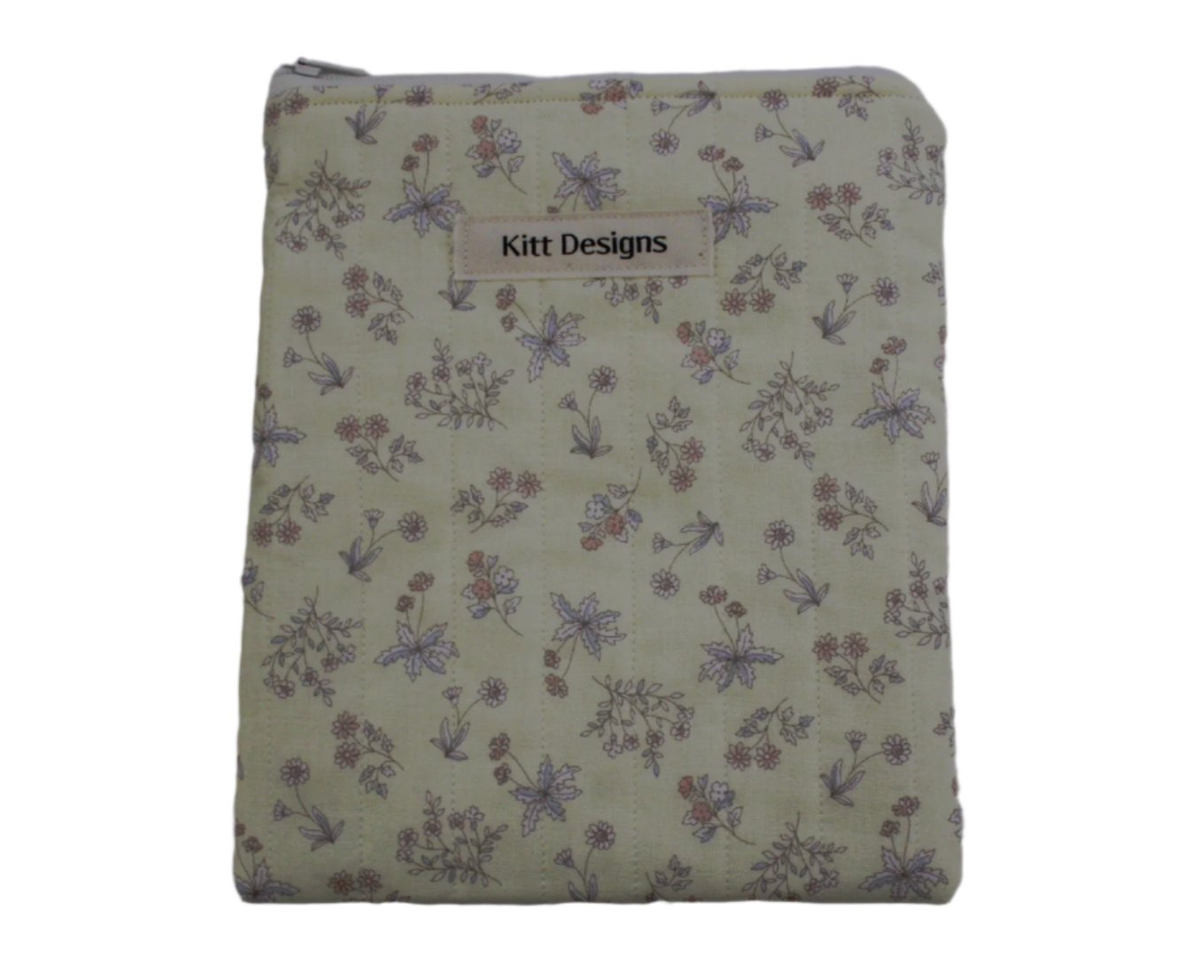 handmade cotton kindle pouch yellow flower