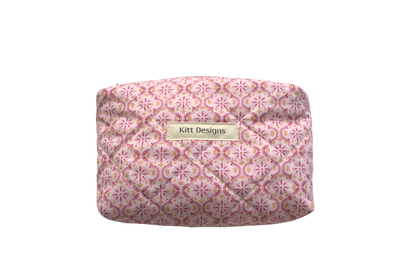 handmade cotton mini pouch pink