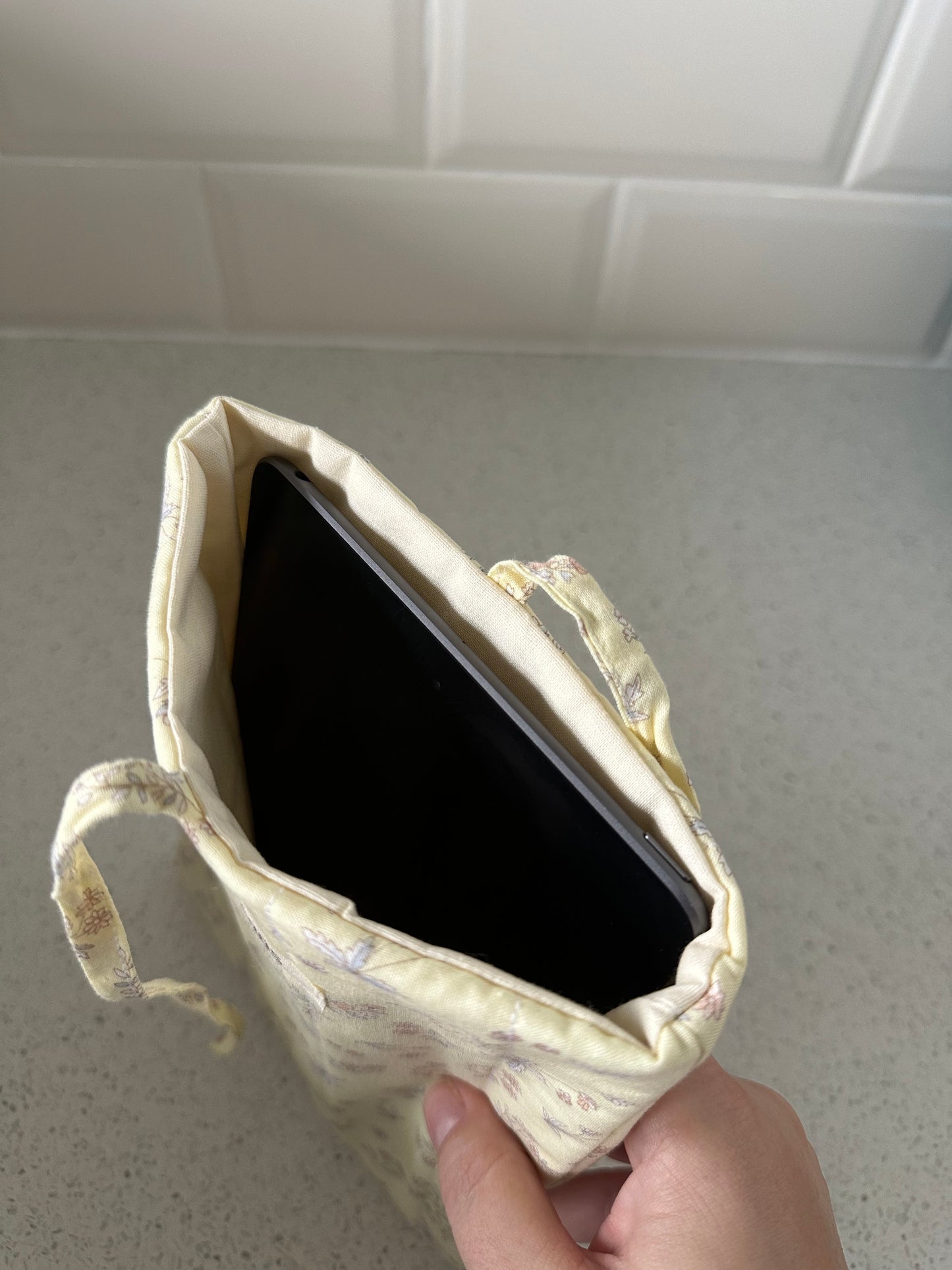 handmade cotton book sleeve iPad mini case kindle case