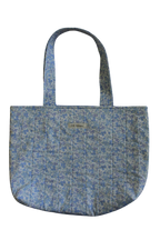 handmade cotton tote bag blue flowers