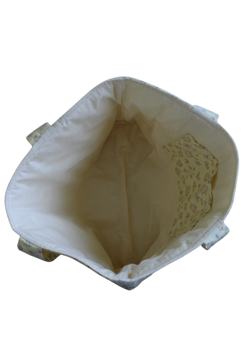 handmade cotton tote bag yellow flower