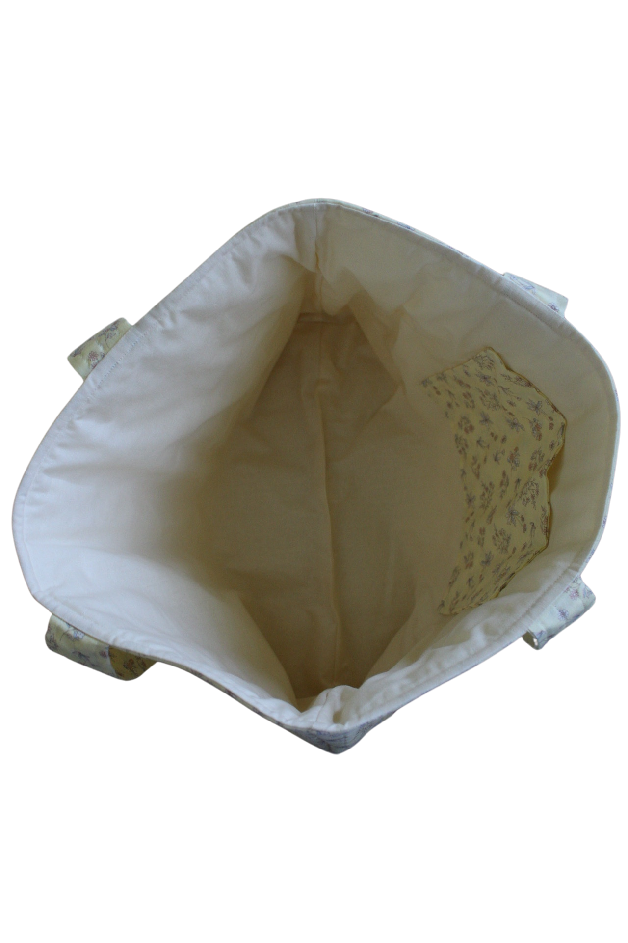 handmade cotton tote bag yellow flower