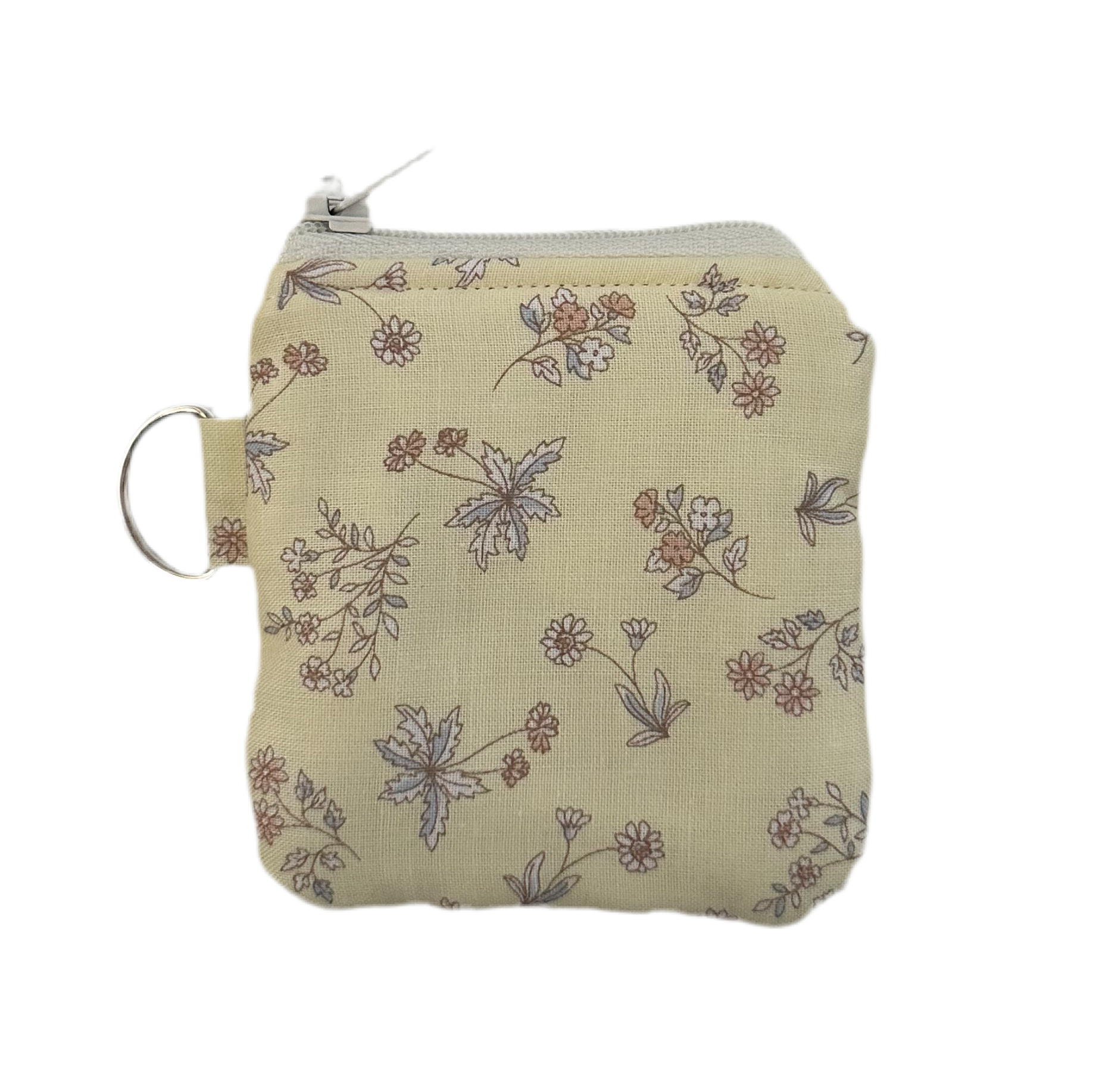 handmade cotton AirPod pouch yellow flower 