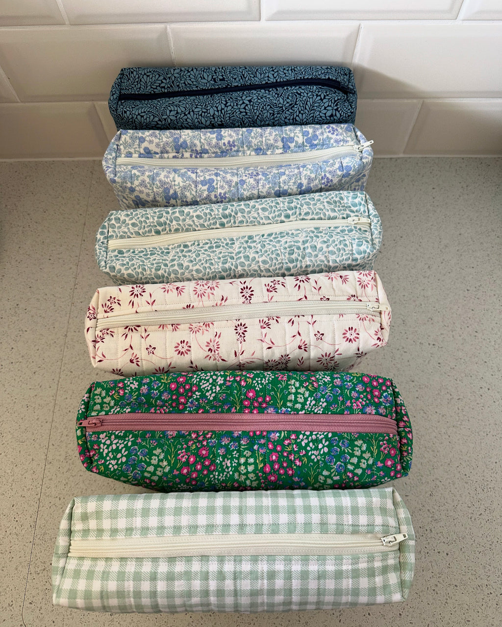 handmade cotton travel pouch