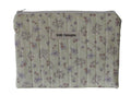 handmade cotton zipper pouch yellow flower 