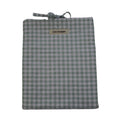 handmade cotton book sleeve gingham green white