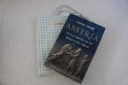 handmade cotton book sleeve gingham green white