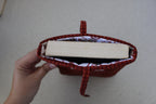 handmade cotton small book sleeve brown gingham 