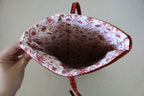 handmade cotton book sleeve brown gingham 