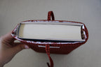 handmade cotton book sleeve brown gingham 