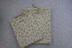 handmade cotton small book sleeve yellow flower