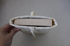 handmade cotton small book sleeve yellow flower