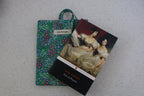 handmade cotton small book sleeve green flower pride and prejudice 