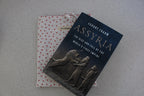 handmade cotton book sleeve white heart