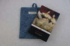 handmade cotton small book sleeve blue navy leaf pride and prejudice 