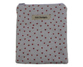 handmade cotton kindle pouch white heart
