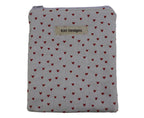 handmade cotton kindle pouch white heart
