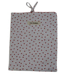 handmade cotton book sleeve white heart