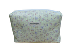 handmade cotton travel pouch yellow flower