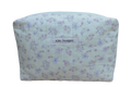 handmade cotton beauty pouch yellow flower makeup bag
