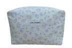 handmade cotton beauty pouch yellow flower makeup bag