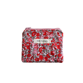 Red floral-patterned product packaging coin pouch