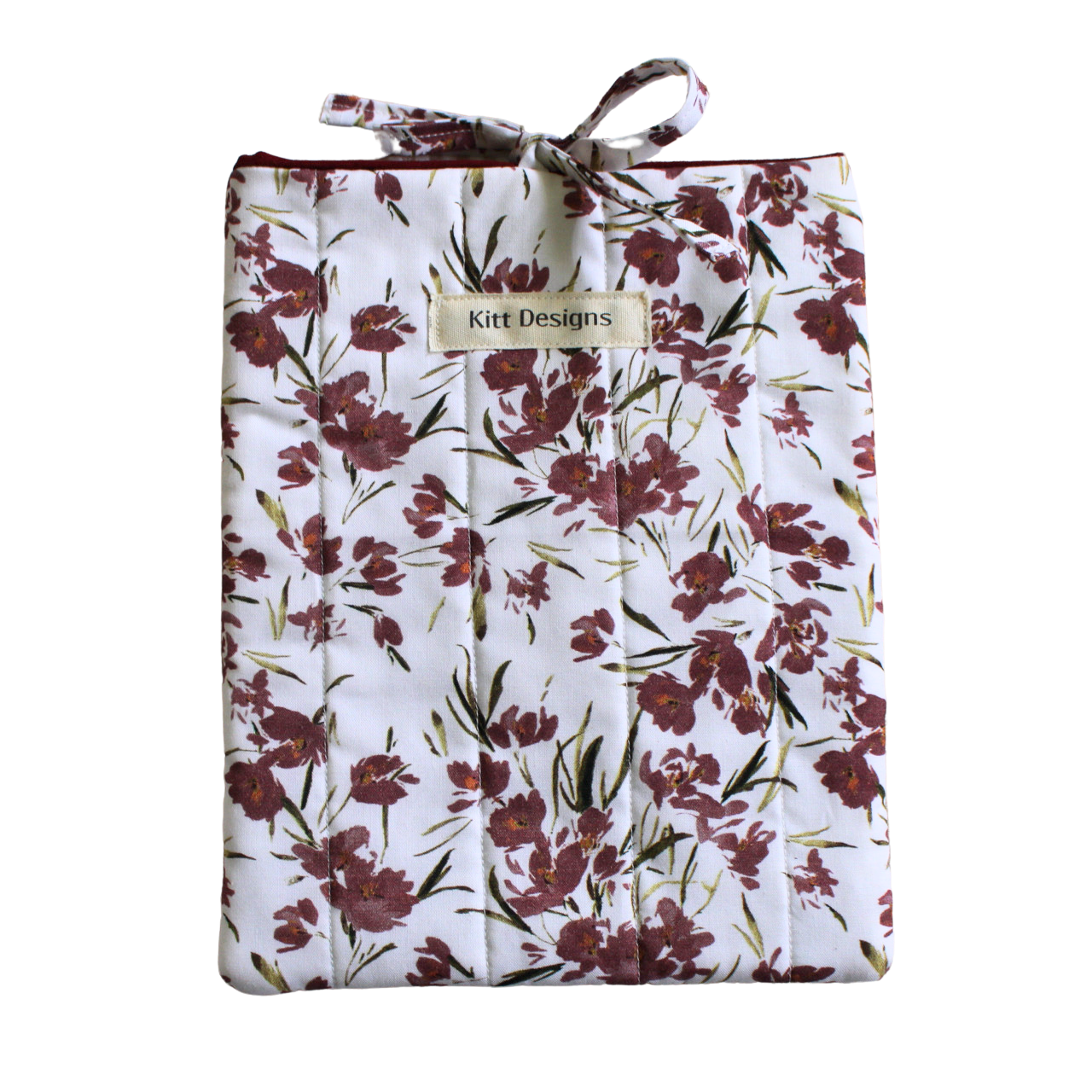 Floral-patterned product with a visible brand label small book sleeve