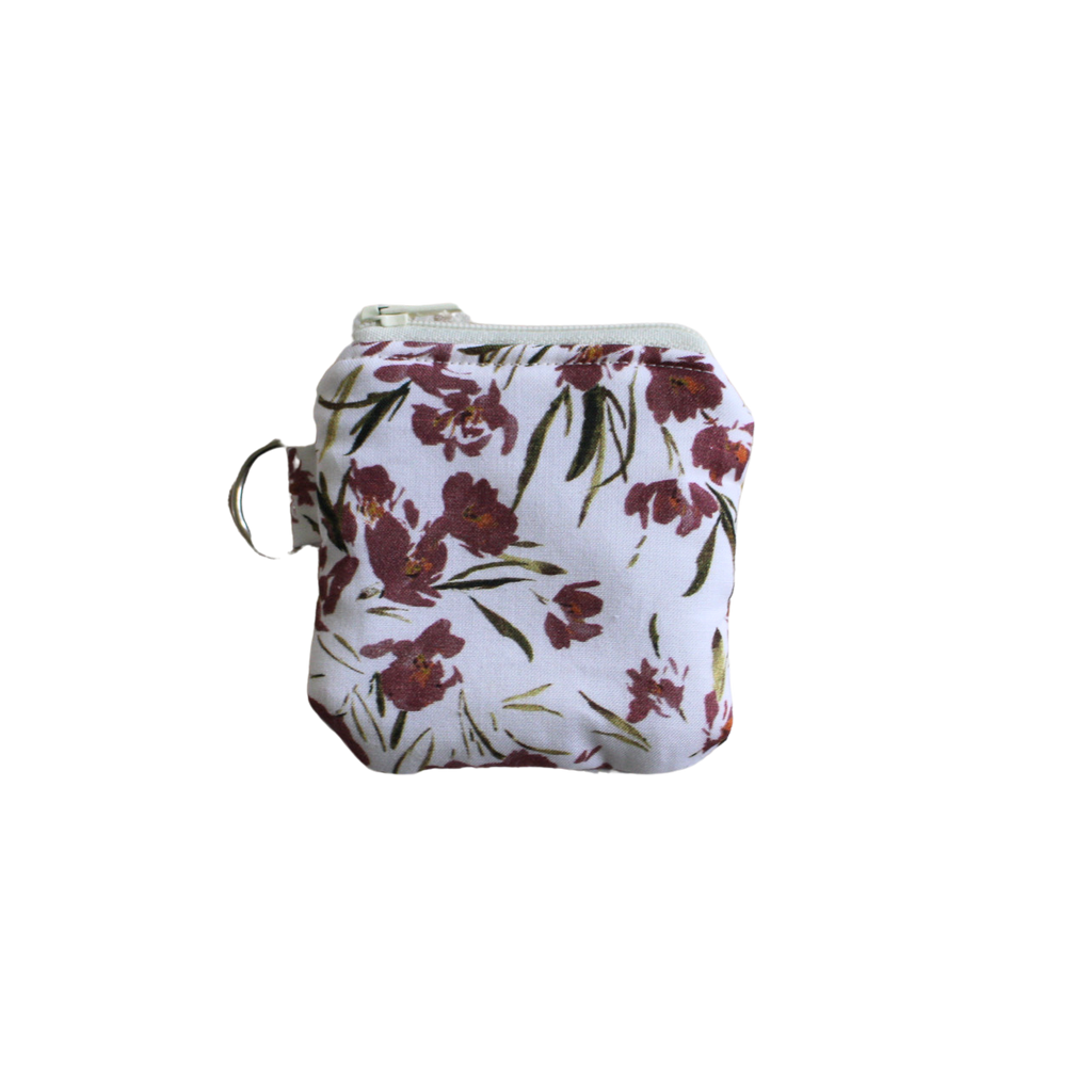 Floral-patterned pouch on a white background airpod pouch