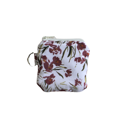 Floral-patterned pouch on a white background airpod pouch