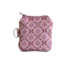 Small pouch with pink floral pattern airpod pouch