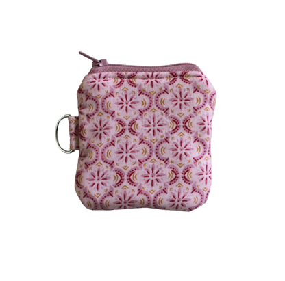 Small pouch with pink floral pattern airpod pouch