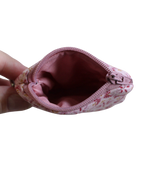 handmade cotton AirPod pouch pink red flower