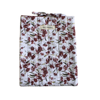 Floral-patterned bag with a visible brand label large book sleeve