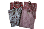 handmade cotton book sleeve tie pink pattern red flower 