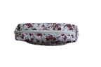 handmade cotton coin pouch red pink flower 