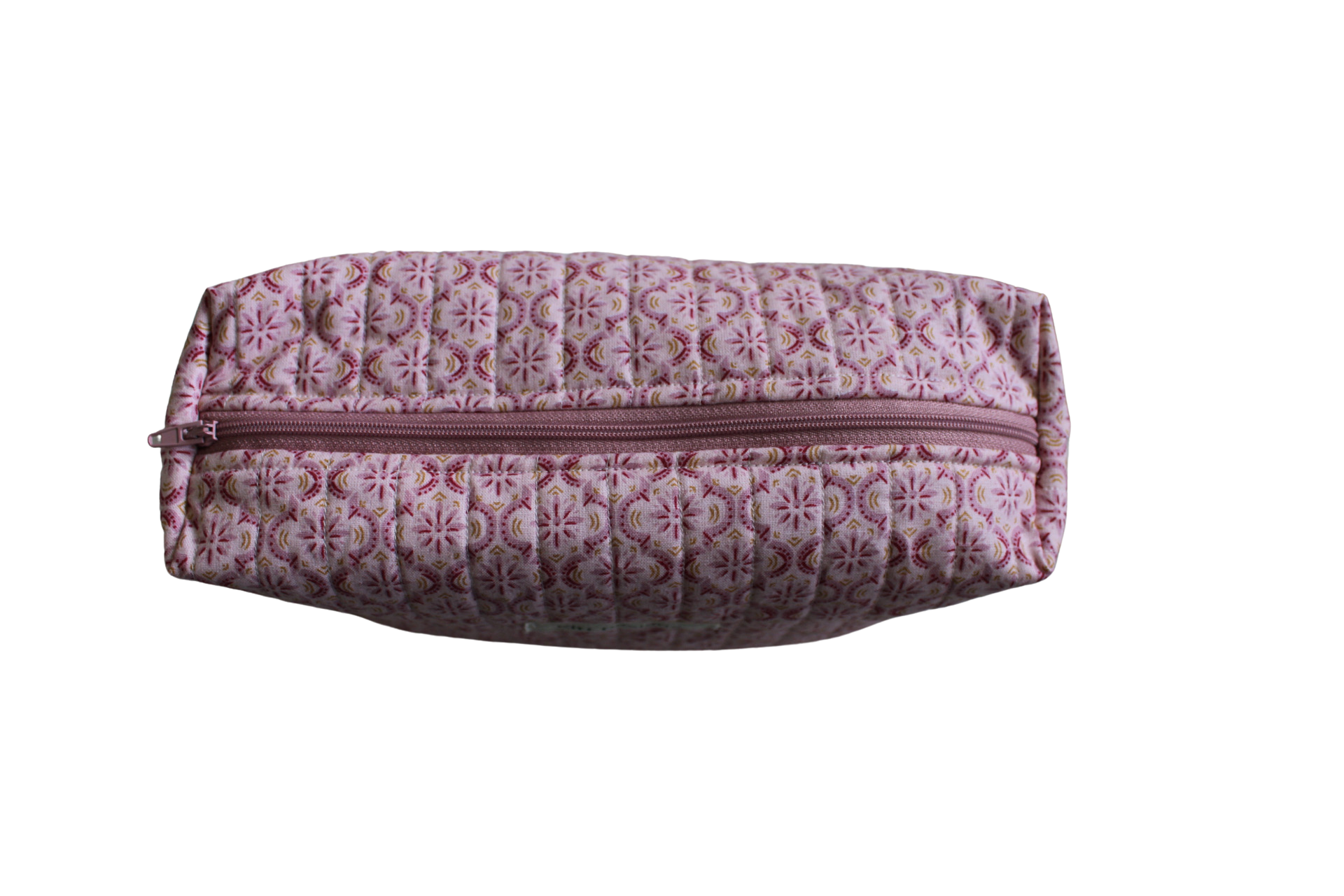 handmade cotton travel pouch pink