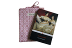 handmade cotton small book sleeve tie pink pride and prejudice