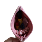 handmade cotton coin pouch white maroon flower 