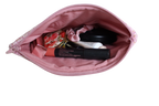 handmade cotton zipper pouch pink pattern