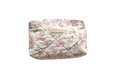 handmade cotton mini pouch pink white flower 