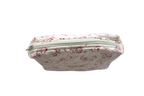 handmade cotton mini pouch pink white flower 