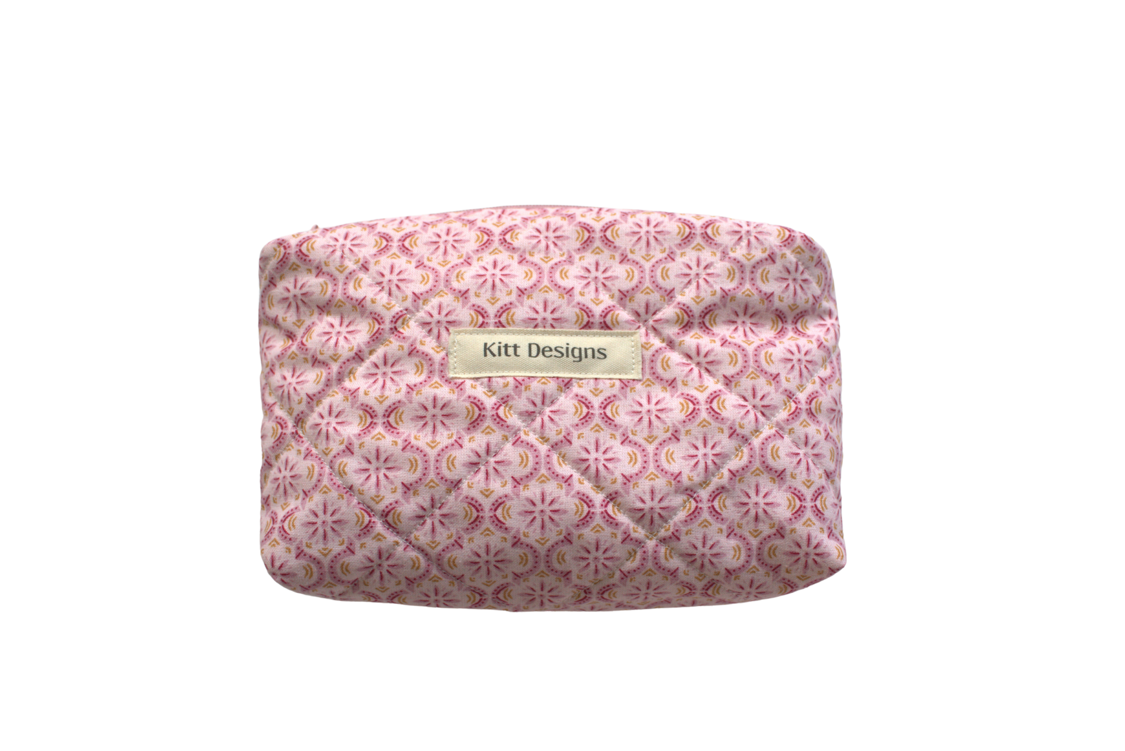 handmade cotton mini pouch pink