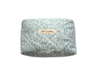 handmade cotton mini pouch blue white leaf 