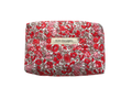 handmade cotton mini pouch pink red flowers