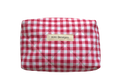 handmade cotton mini pouch red gingham white